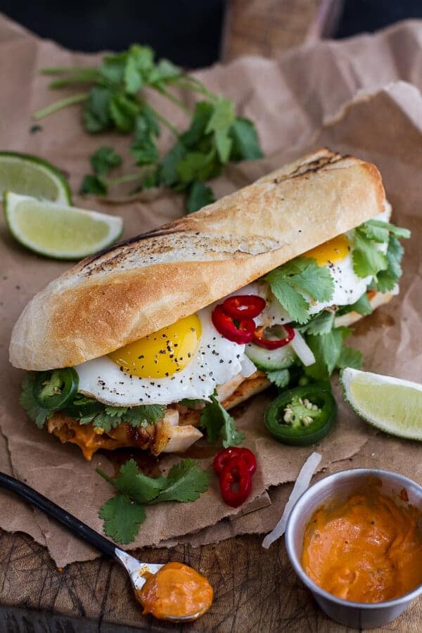 Mahi Mahi Banh Mi with Spicy Curried Mayo + Fried Eggs | halfbakedharvest.com