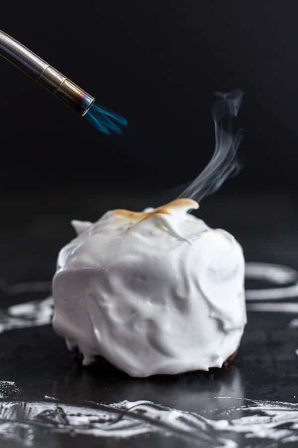 Meringue Encased Chocolate Mousse S'more Cakes | halfbakedharvest.com