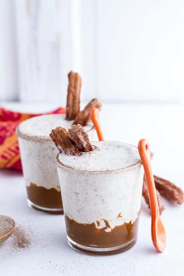 Churro Milkshakes with Dulce de Leche | halfbakedharvest.com