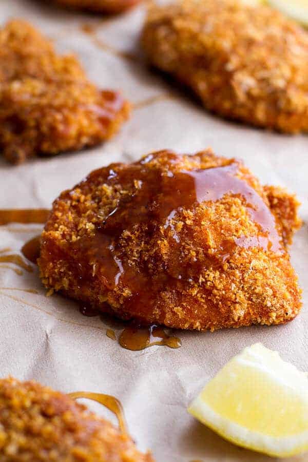 Oven-Fried Southern Chicken With Sweet Honey Bourbon Sauce | halfbakedharvest.com