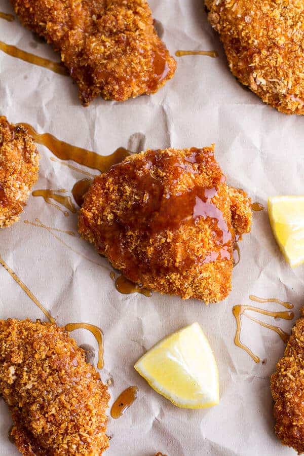 Oven-Fried Southern Chicken With Sweet Honey Bourbon Sauce | halfbakedharvest.com