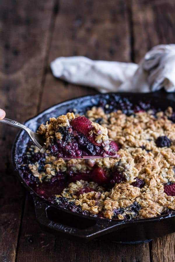 Triple Berry Kahlua Crisp with Double the Crumble | halfbakedharvest.com