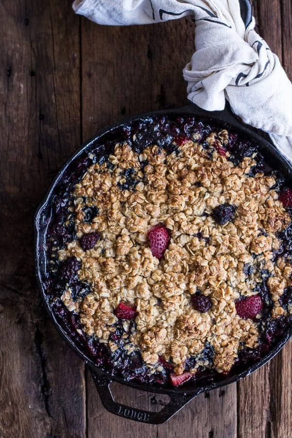 Triple Berry Kahlua Crisp with Double the Crumble | halfbakedharvest.com