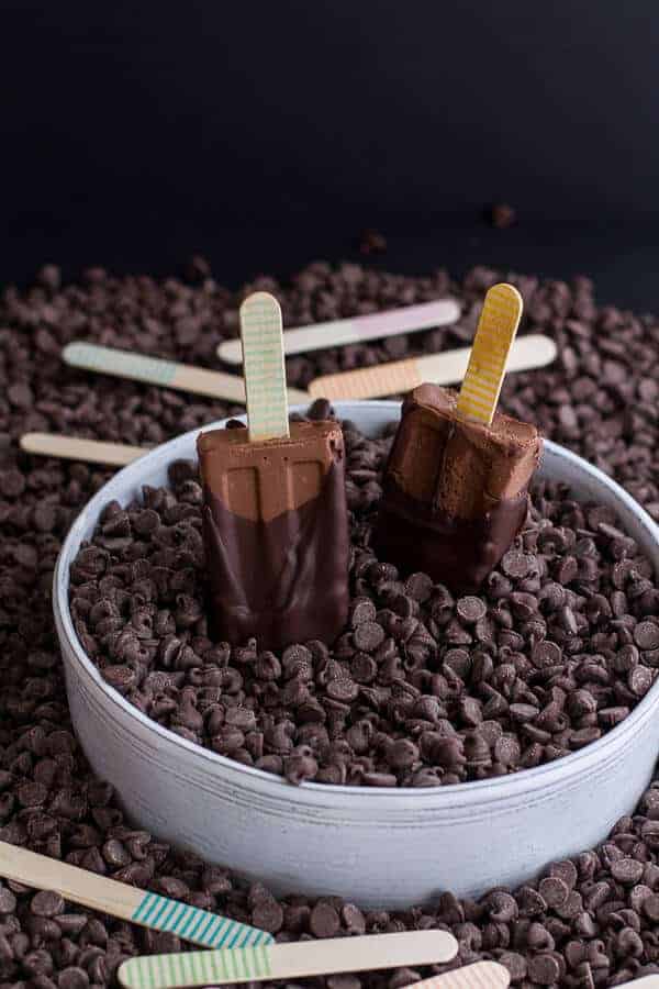 Vegan Chocolate Fudge Popsicles | halfbakedharvest.com