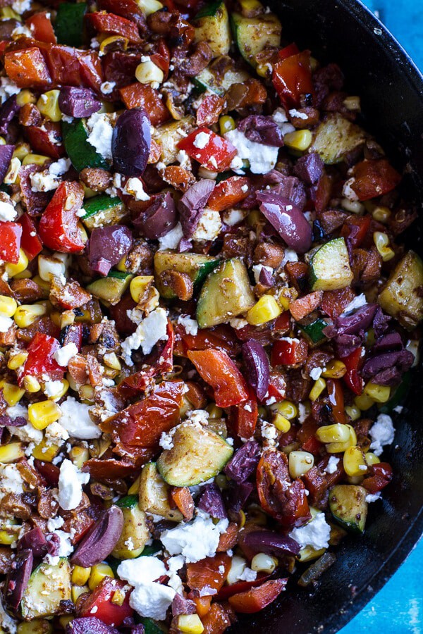 Garden Veggie and Goat Cheese Samosas with Sweet Peach and Basil Chutney | halfbakedharvest.com