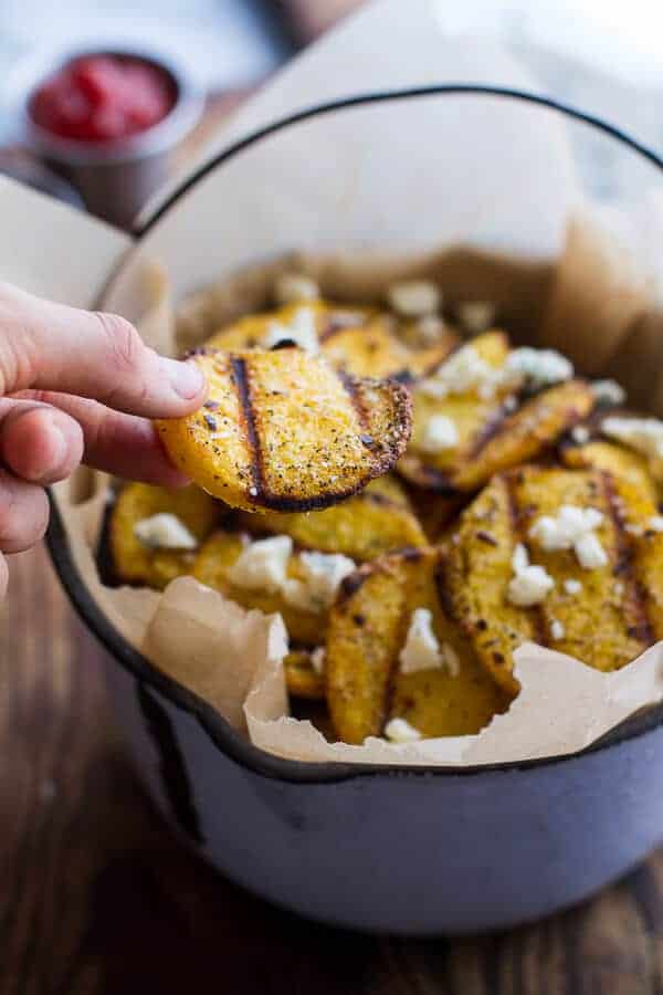 Grilled Parmesan Polenta Chips | halfbakedharvest.com