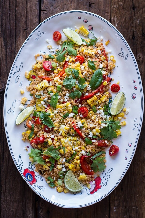Summer Grilled Mexican Street Corn Quinoa Salad | halfbakedharvest.com