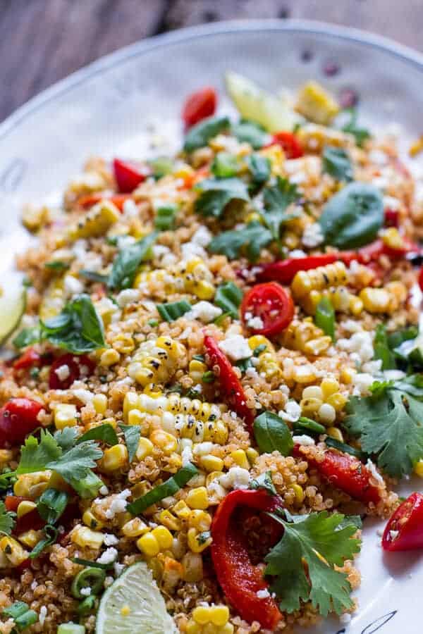 Summer Grilled Mexican Street Corn Quinoa Salad | halfbakedharvest.com