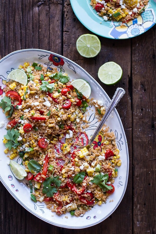 Summer Grilled Mexican Street Corn Quinoa Salad | halfbakedharvest.com @hbharvest