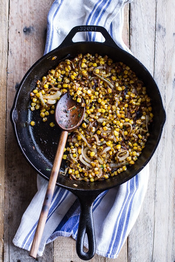 Caramelized Corn and Heirloom Tomato Galette w-Herbed Roasted Garlic Goat Cheese | halfbakedharvest.com @hbharvest