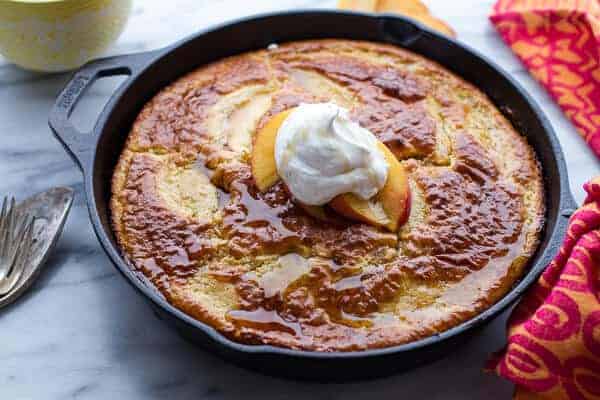 Make Ahead Peaches and Cream Breakfast Bake | halfbakedharvest.com @hbharvest