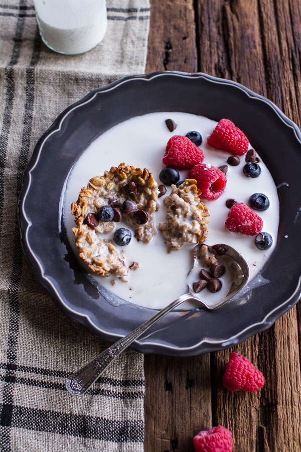 Oatmeal Chocolate Chip Cookie 'n' Milk Breakfast Cups | halfbakedharvest.com @hbharvest