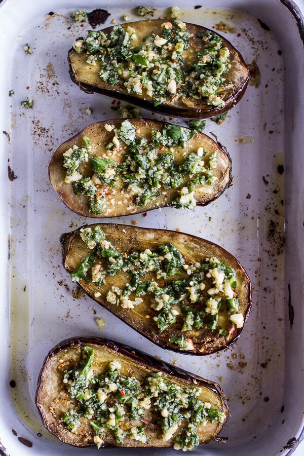 Roasted Garlic Eggplant Lasagna Boats w-Spicy Italian Chicken Sausage | halfbakedharvest.com @hbharvest