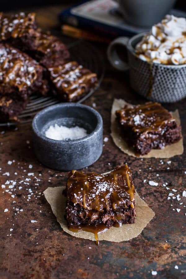 Salted Caramel Mocha + Nutella Brownies | halfbakedharvest.com @hbharvest