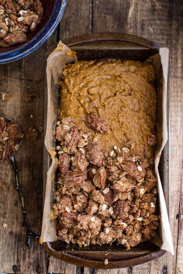 Molten Chocolate Pumpkin Streusel Bread...heavy on the Chocolate + Streusel | halfbakedharvest.com @hbharvest