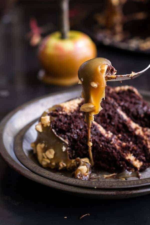 Salted Caramel Apple Snickers Cake | halfbakedharvest.com @hbharvest