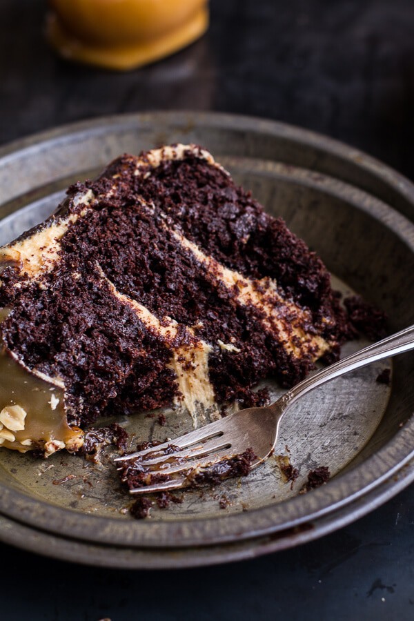 Salted Caramel Apple Snickers Cake | halfbakedharvest.com @hbharvest