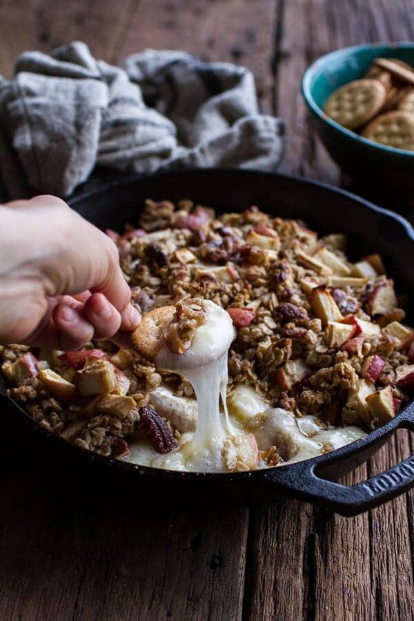 Apple Crisp Baked Brie | halfbakedharvest.com @hbharvest