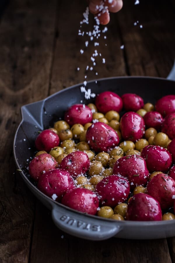 Maple Bourbon Glazed Salmon w/Sweet Cranberry Chutney + Salt Roasted Potatoes | halfbakedharvest.com @hbharvest