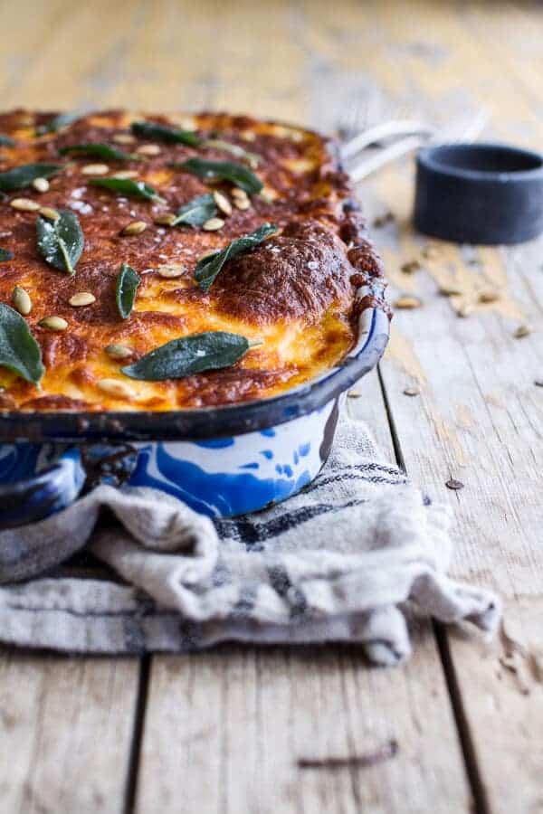 Simple Caramelized Butternut Squash and Kale Florentine Lasagna |halfbakedharvest.com @hbharvest