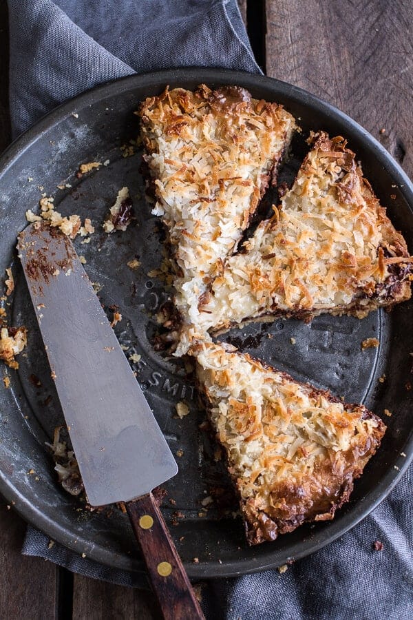 Warm Toasted "Caramel" Coconut Gooey Chocolate Crunch Bars | halfbakedharvest.com @hbharvest
