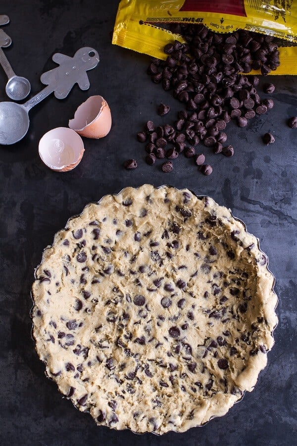 Chocolate Chip Cookie Bottomed Salted Rum Caramel Tart with Toasted Marshmallow | halfbakedharvest.com @hbharvest
