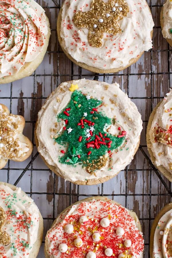 Easy Slice 'n' Bake Vanilla Bean Christmas Sugar Cookies w/Whipped Buttercream | halfbakedharvest.com @hbharvest