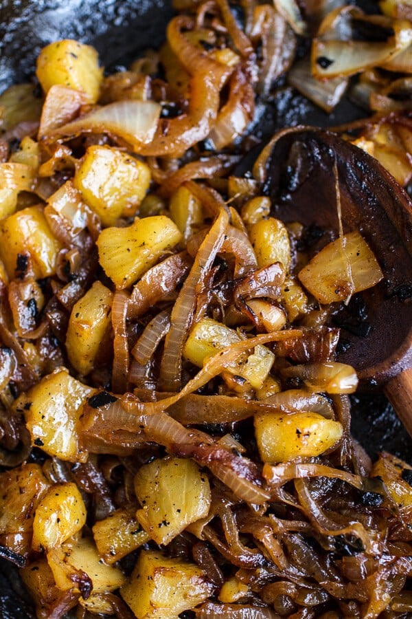 Ham and Cheese Sandwiches w/Bacon, Pineapple Caramelized Onions + Jerk BBQ Sauce | halfbakedharvest.com @hbharvest