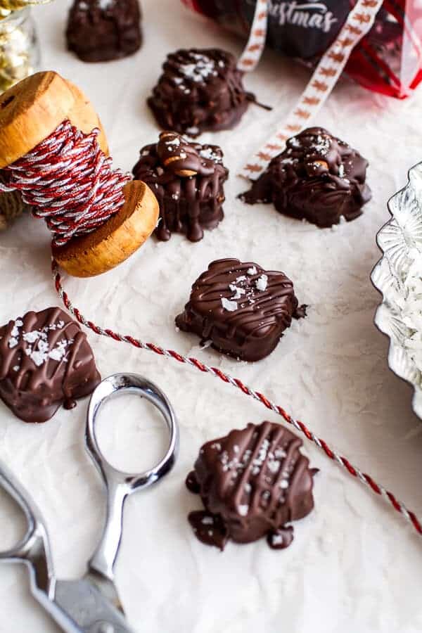 Homemade Holidays- Coconut Caramel Stuffed Chocolate Covered Pretzel Presents.-1