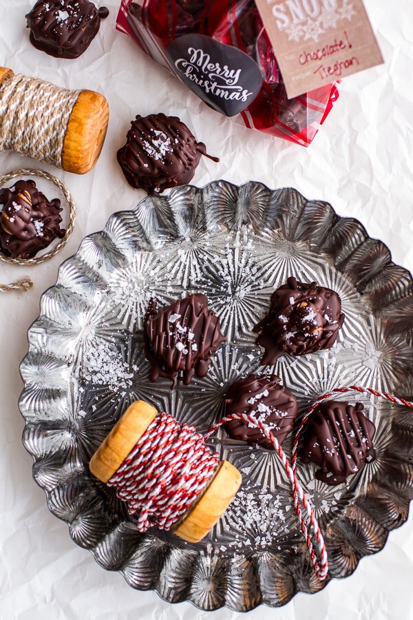 Homemade Holidays: Coconut Caramel Stuffed Chocolate Covered Pretzel Presents | halfbakedharvest.com @hbharvest