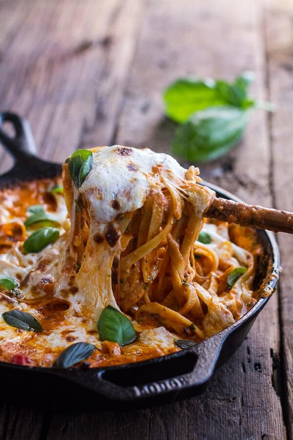 One-Pot 30 Minute Creamy Tomato basil Pasta Bake | halfbakedharvest.com @hbharvest
