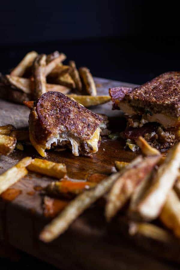 Big Popper Hot Buffalo Chicken and Bacon Grilled Cheese | halfbakedharvest.com @hbharvest