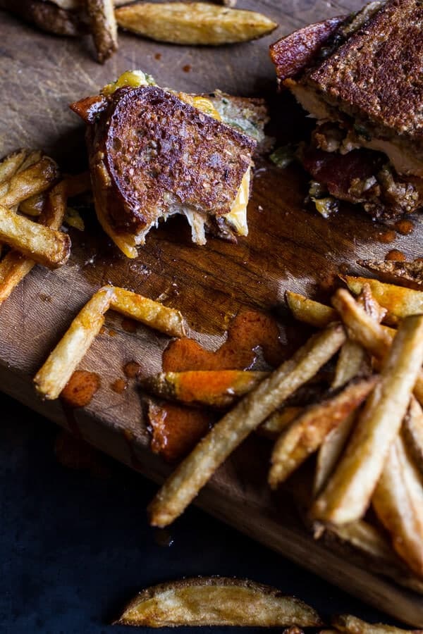 Big Popper Hot Buffalo Chicken and Bacon Grilled Cheese | halfbakedharvest.com @hbharvest