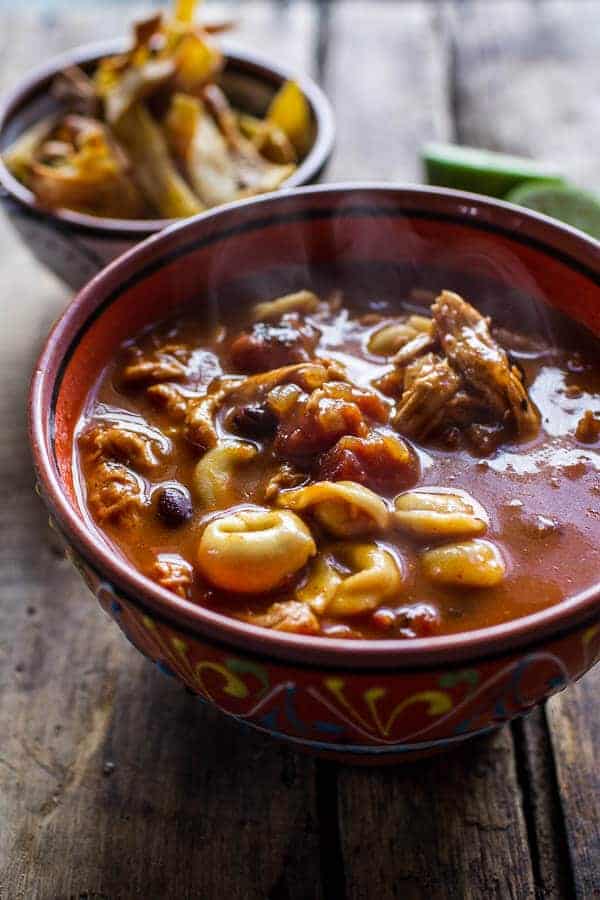 Cheesy Chicken Tortilla Tortellini Soup-5