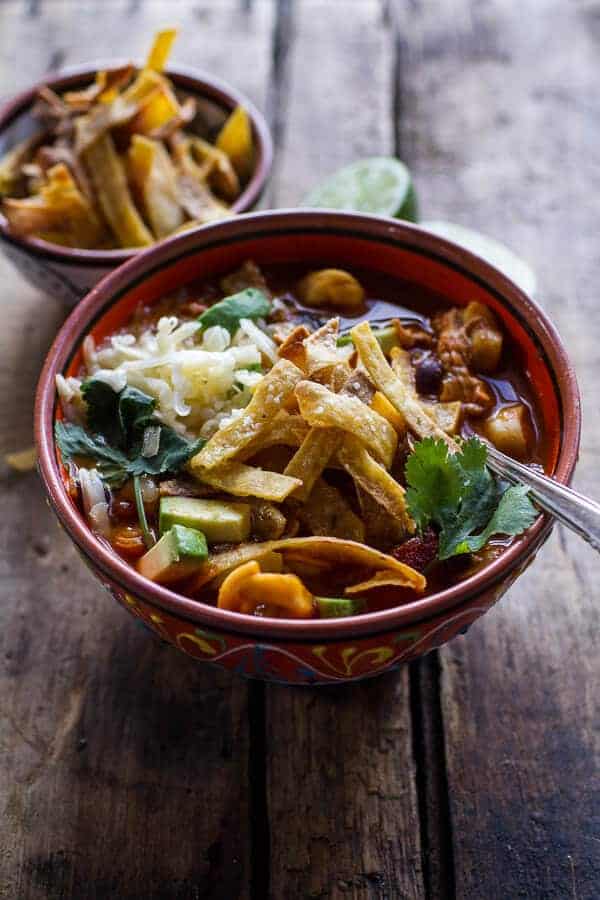 Cheesy Chicken Tortilla Tortellini Soup | halfbakedharvest.com @hbharvest