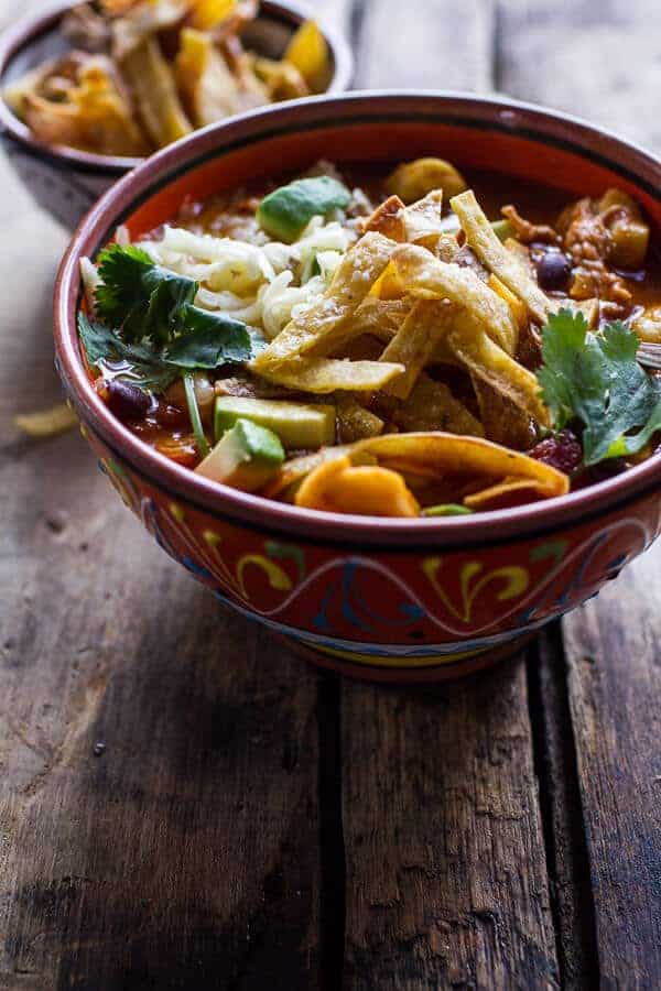 Cheesy Chicken Tortilla Tortellini Soup | halfbakedharvest.com @hbharvest