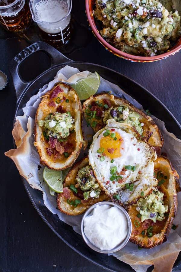 Fully Loaded Potato Skins with Chipotle Southwest | halfbakedharvest.com @hbharvest