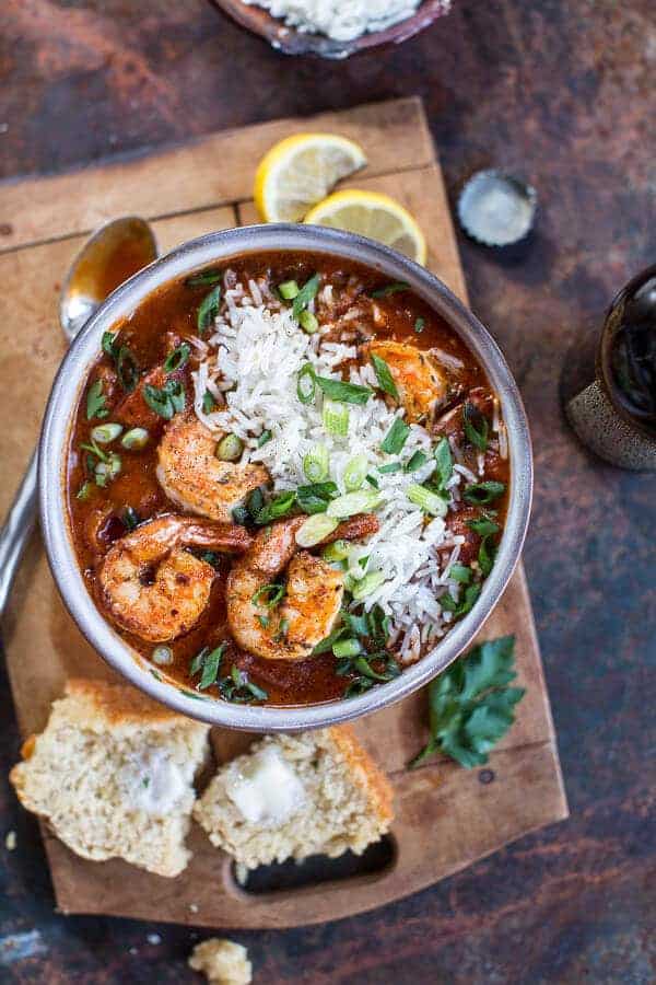 Big Easy Style Saucy Creole Shrimp | halfbakedharvest.com @hbharvest
