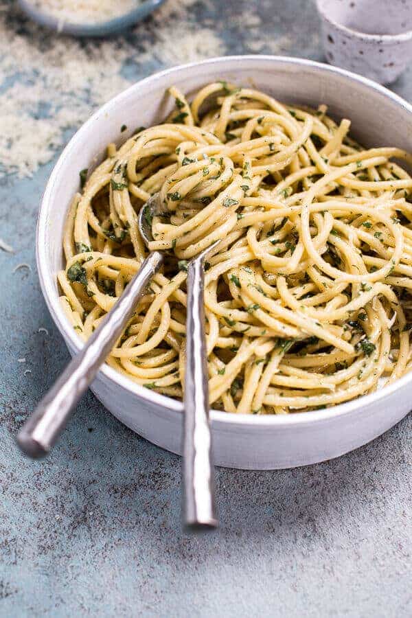 10-Minute Creamy, Buttery Herbed Bucatini | halfbakedharvest.com @hbharvest