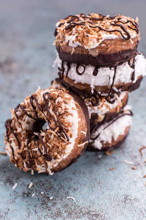 Chocolate Dipped Coconut Tres Leches Cronuts | halfbakedharvest.com @hbharvest