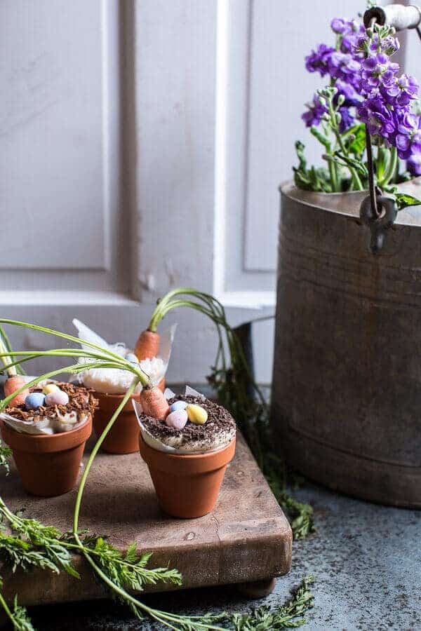 Double Chocolate Nutella Carrot Cake Cups with Malted Cream Cheese Frosting | halfbakedharvest.com @hbharvest