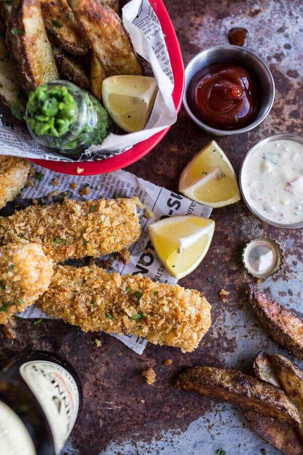 Potato Chip Crusted Fish and Chips…with all the Fixings| halfbakedharvest.com @hbharvest