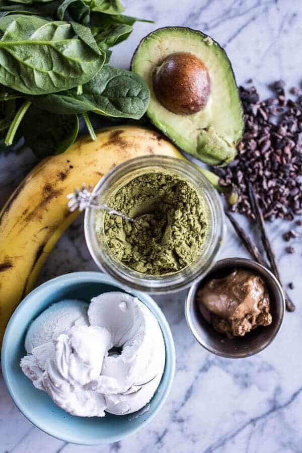 Vanilla Almond Matcha and Chocolate Lava Shake | halfbakedharvest.com @hbharvest