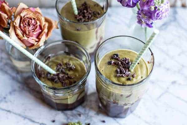 Vanilla Almond Matcha and Chocolate Lava Shake | halfbakedharvest.com @hbharvest