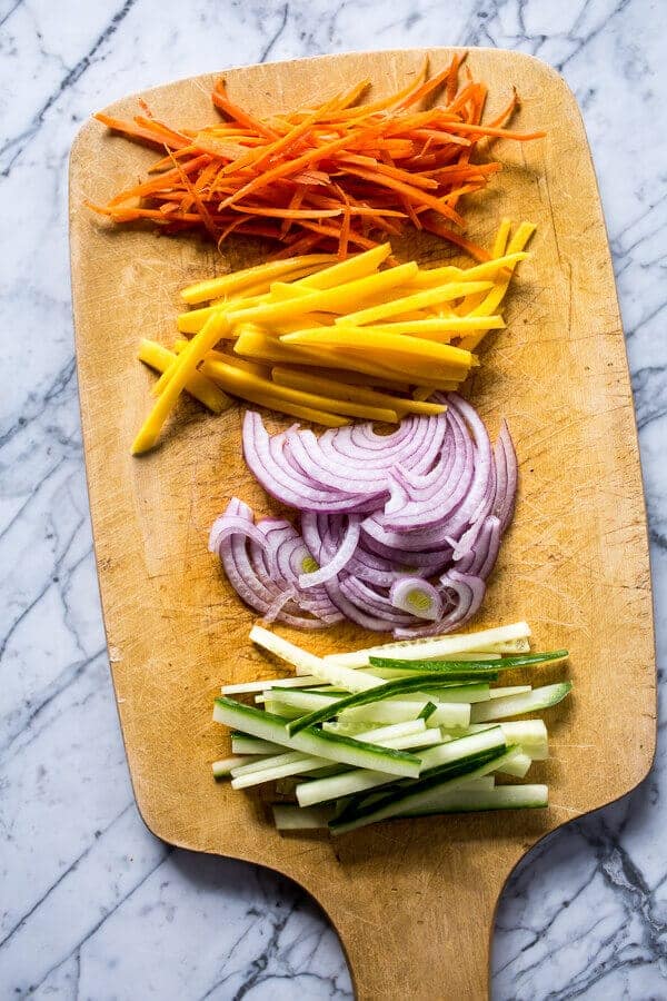Vietnamese Meatball Lettuce Wraps with Mango Salad + Cilantro-Basil Cashew Sauce | halfbakedharvest.com @hbharvest