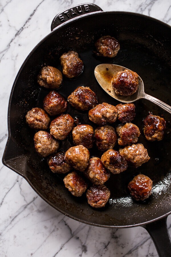 Vietnamese Meatball Lettuce Wraps with Mango Salad + Cilantro-Basil Cashew Sauce | halfbakedharvest.com @hbharvest