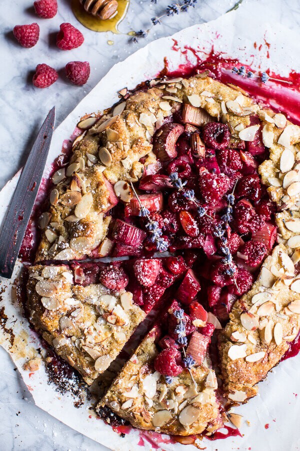 Lavender Honey and Raspberry-Rhubarb Galette | halfbakedharvest.com @hbharvest