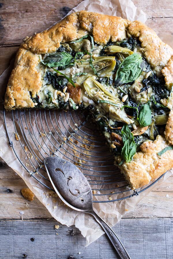 Spinach and Artichoke Galette | halfbakedharvest.com @hbharvest
