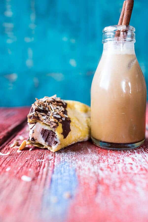 Tres Leches Coconut and Chocolate Fudge Ice Cream Tacos with Banana Peanut Salsa | halfbakedharvest.com @hbharvest