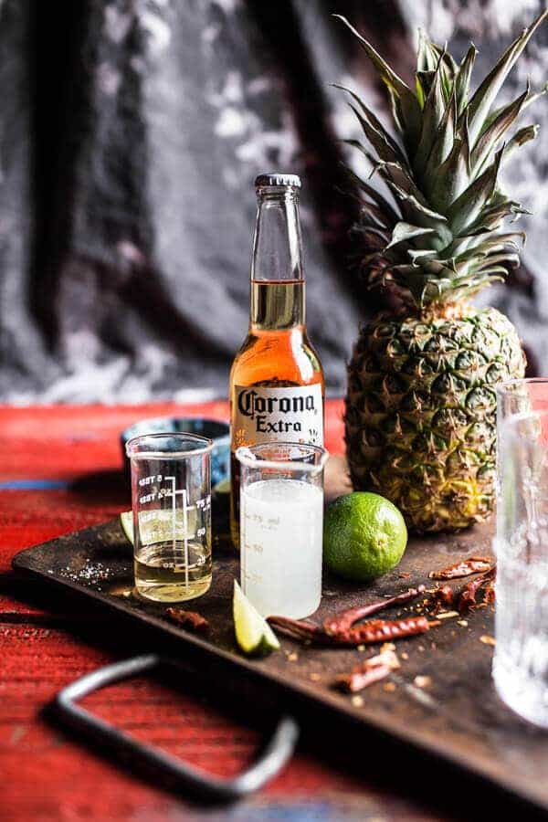 4-Ingredient Pineapple Lime Chelada (I made us a drink!) | halfbakedharvest.com @hbharvest